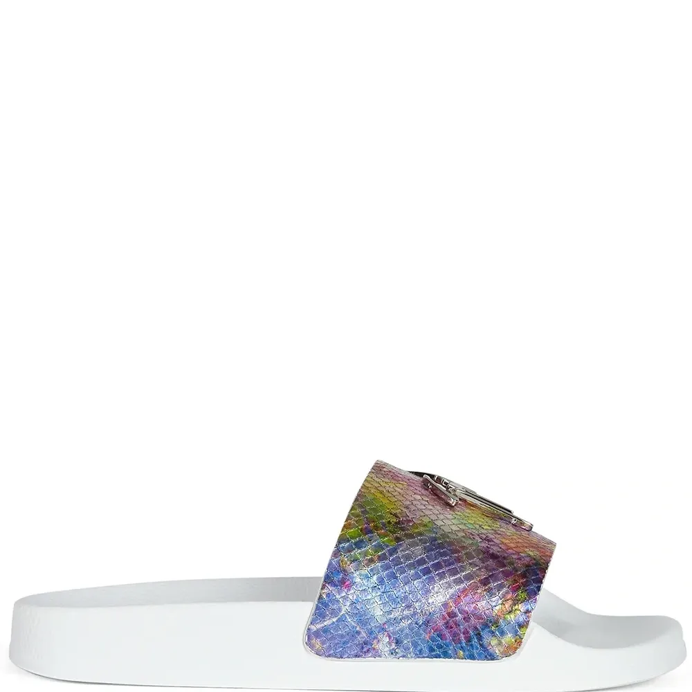 шлепанцы Brett с тиснением под кожу питона шлепанцы Brett с тиснением под кожу питона