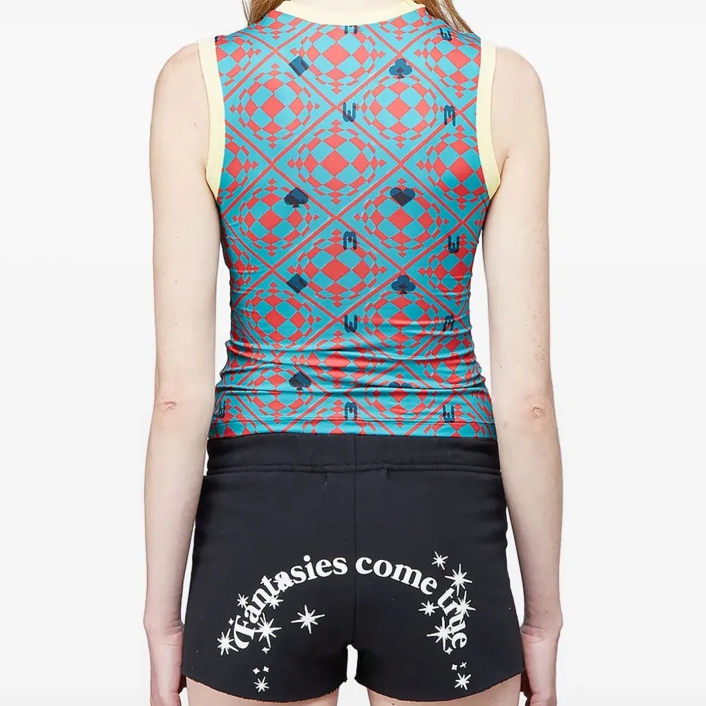 Топ без рукавов с геометрическим узором Топ без рукавов с геометрическим узором