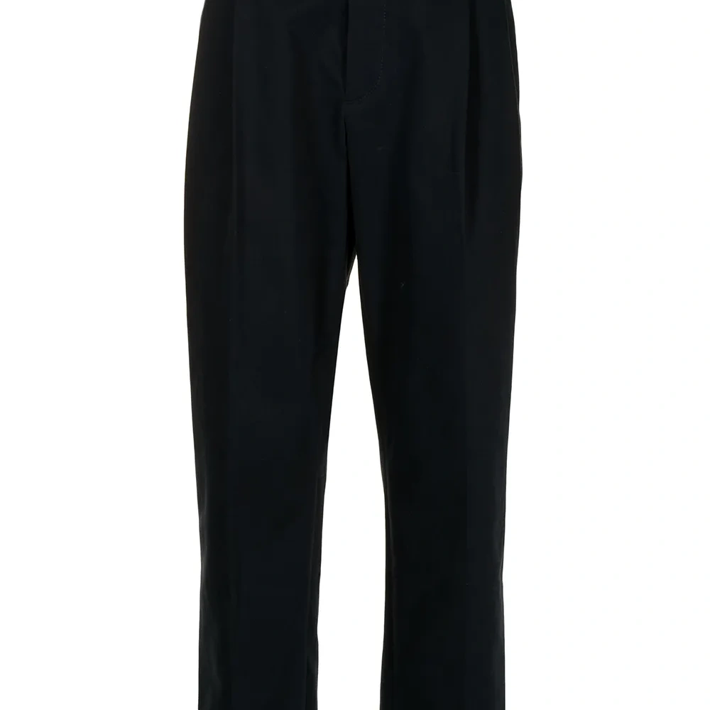 брюки прямого кроя с подворотами