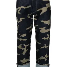 прямые джинсы с камуфляжным принтом