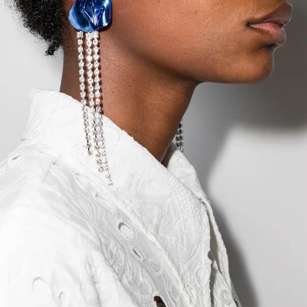 серьги-подвески Georgia с кристаллами