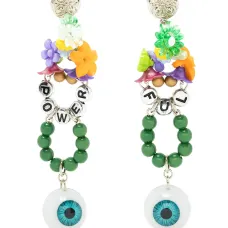 Серьги-подвески с бусинами