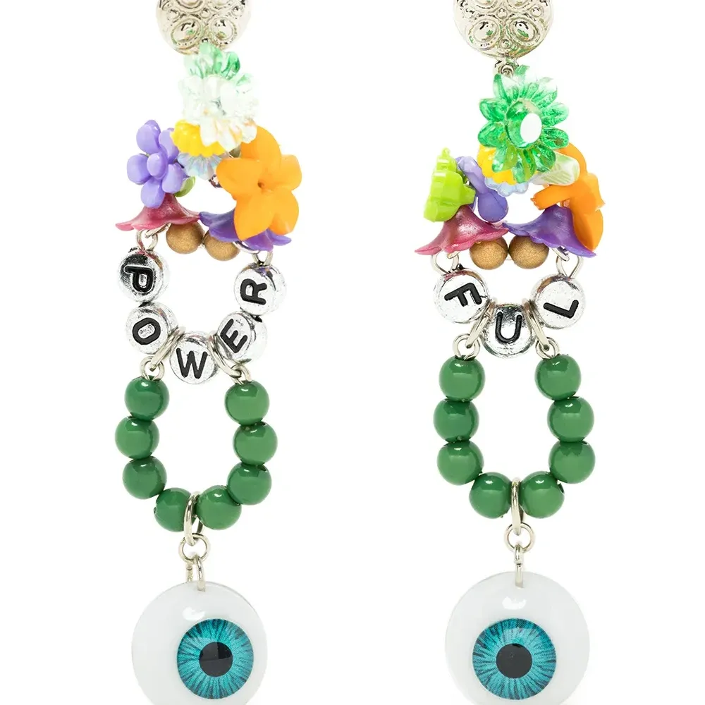 Серьги-подвески с бусинами