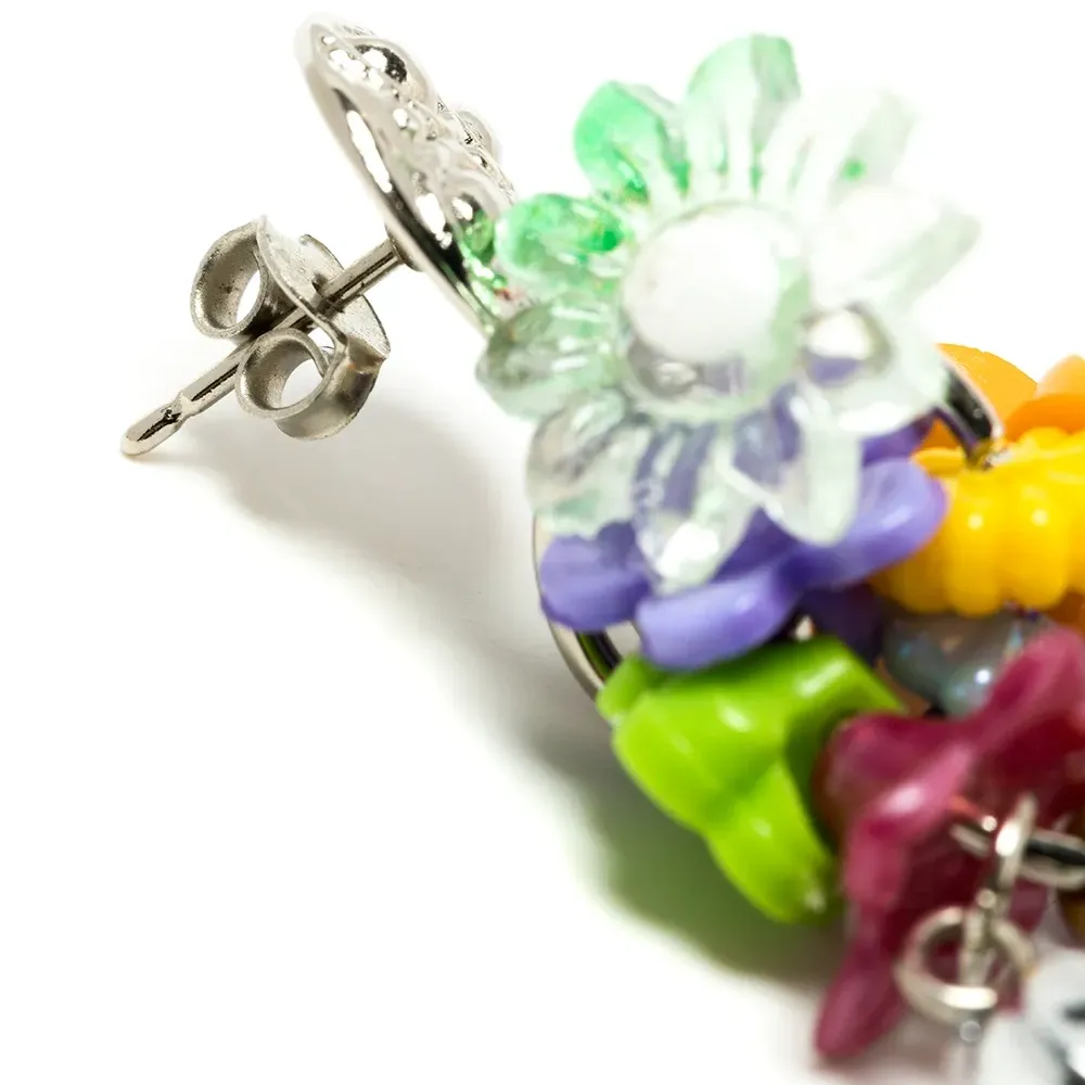 Серьги-подвески с бусинами