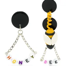 Серьги-подвески с бусинами