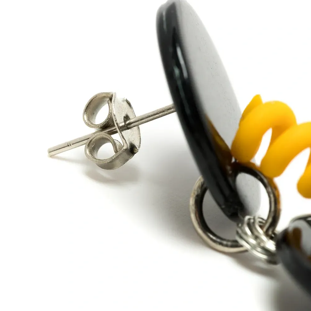 Серьги-подвески с бусинами