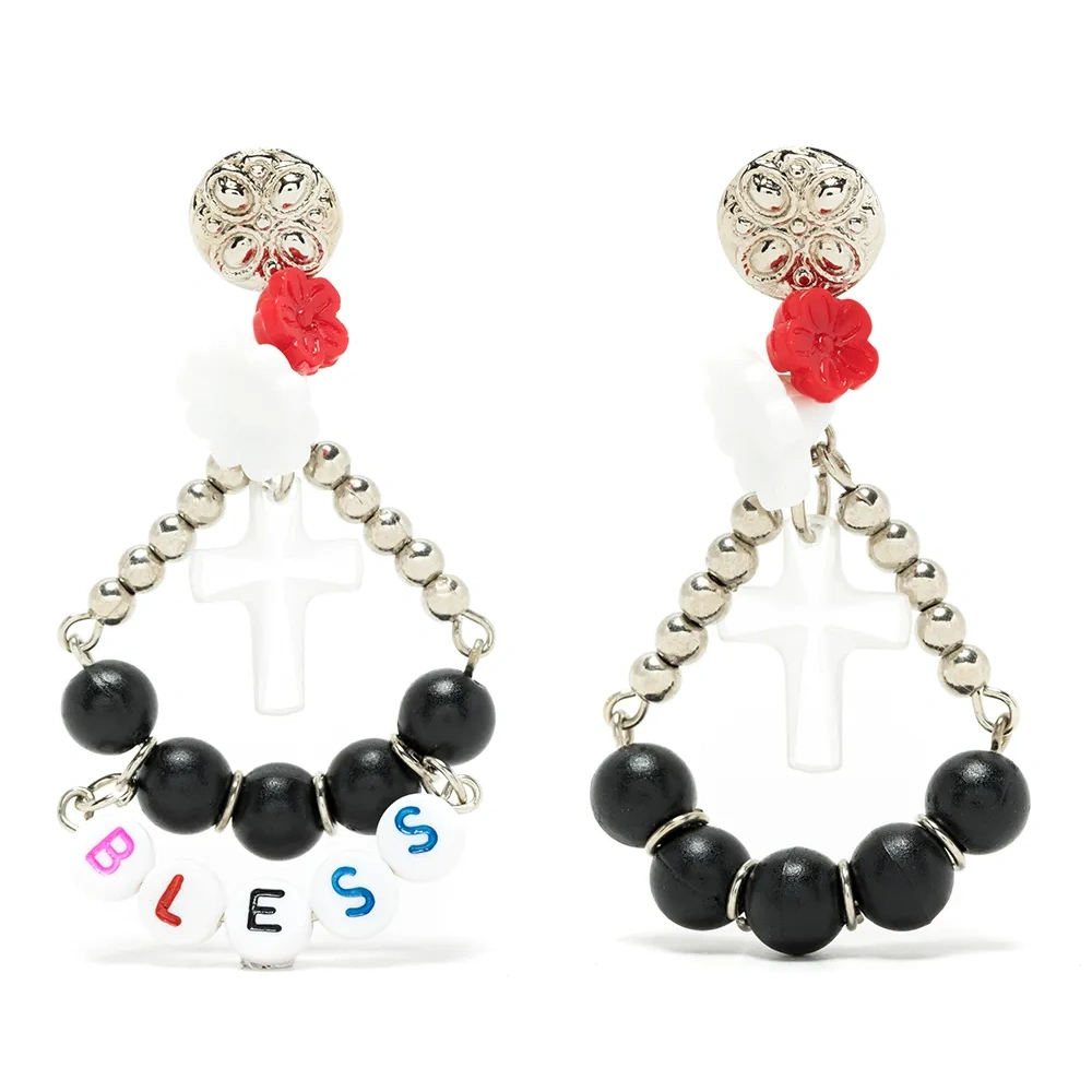 Серьги-подвески Bless с бусинами