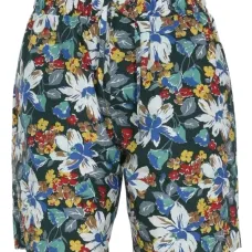 Шорты-бермуды с цветочным принтом
