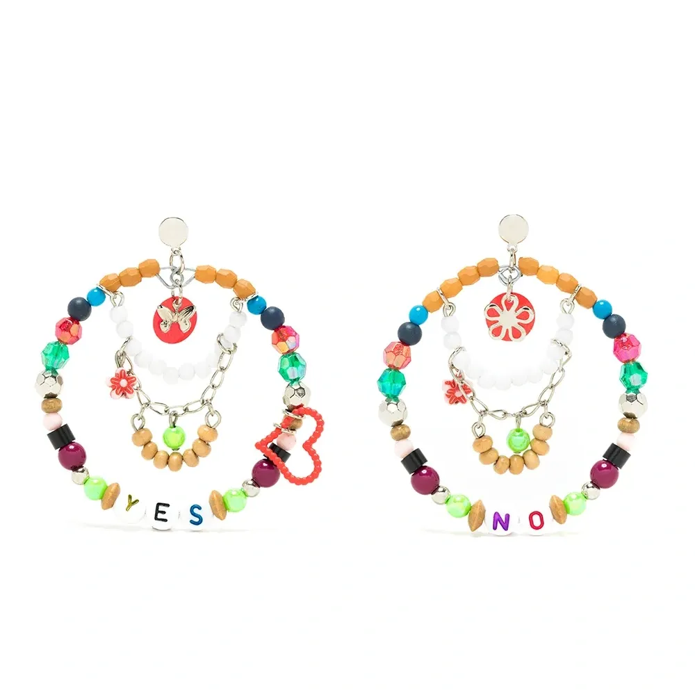 Серьги-подвески с бусинами