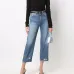 укороченные джинсы средней посадки