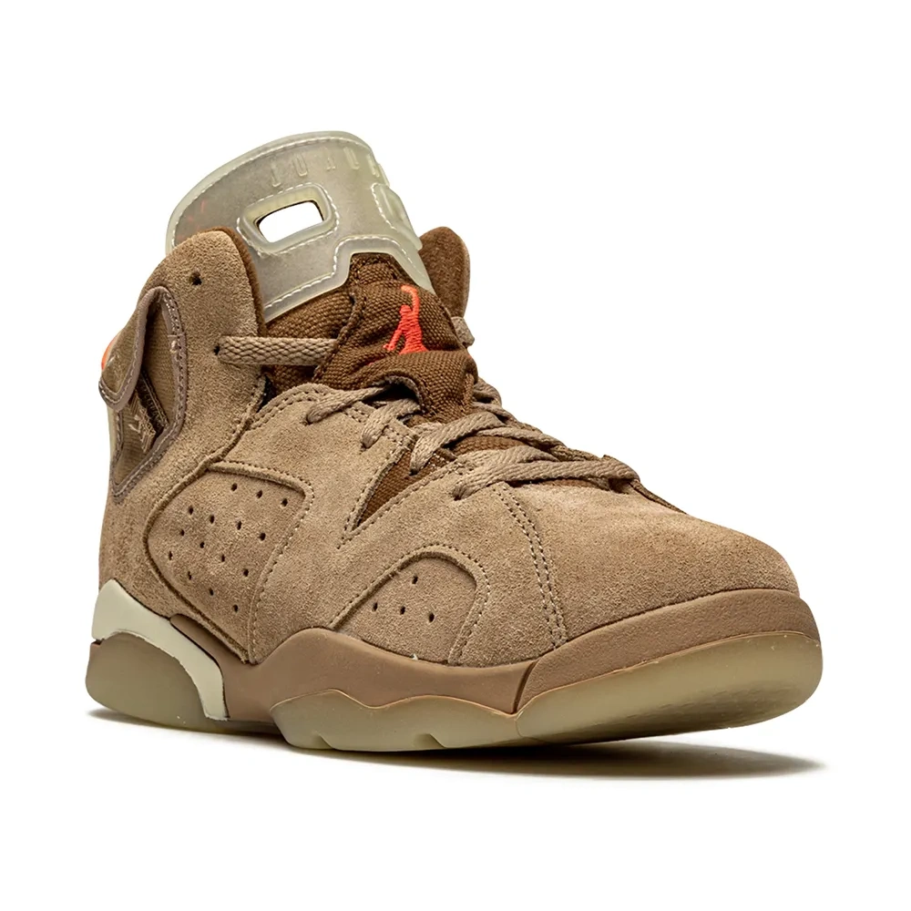 Кроссовки Air Jordan 6 Retro British Khaki из коллаборации с Travis Scott Кроссовки Air Jordan 6 Retro British Khaki из коллаборации с Travis Scott