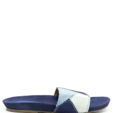 Джинсовые шлепанцы в технике пэчворк