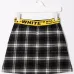 клетчатая мини-юбка с логотипом