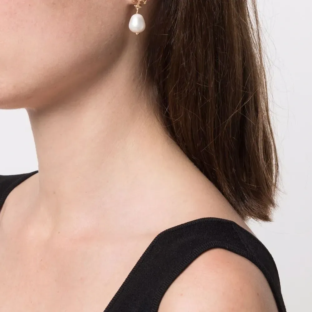 Серьги-кольца Kira с жемчугом Серьги-кольца Kira с жемчугом