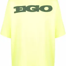 футболка с приспущенными плечами и принтом Ego