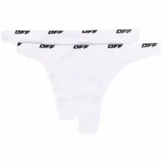 Комплект из двух трусов-танга с логотипом