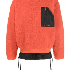 Флисовая толстовка с контрастным карманом