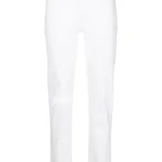 Прямые джинсы с эффектом потертости