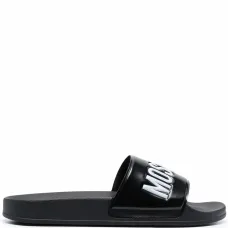 Шлепанцы с открытым носком и логотипом