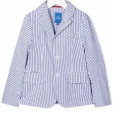 однобортный пиджак в полоску