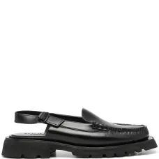 Лоферы с ремешком пятке