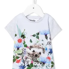 футболка из органического хлопка с цветочным принтом