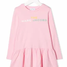 Платье с длинными рукавами и логотипом