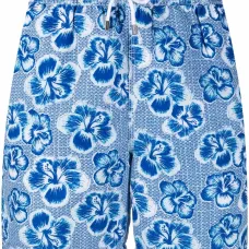 плавки-шорты с кулиской и цветочным принтом