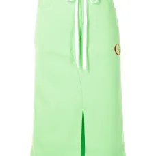 Юбка миди с вышитым логотипом