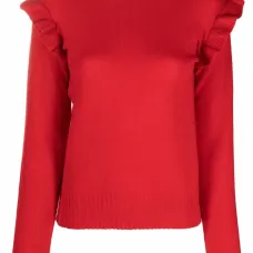 Двухцветный джемпер с оборками Двухцветный джемпер с оборками