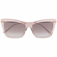 Солнцезащитные очки в массивной прозрачной оправе