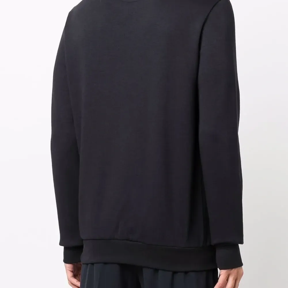 толстовка с круглым вырезом и логотипом