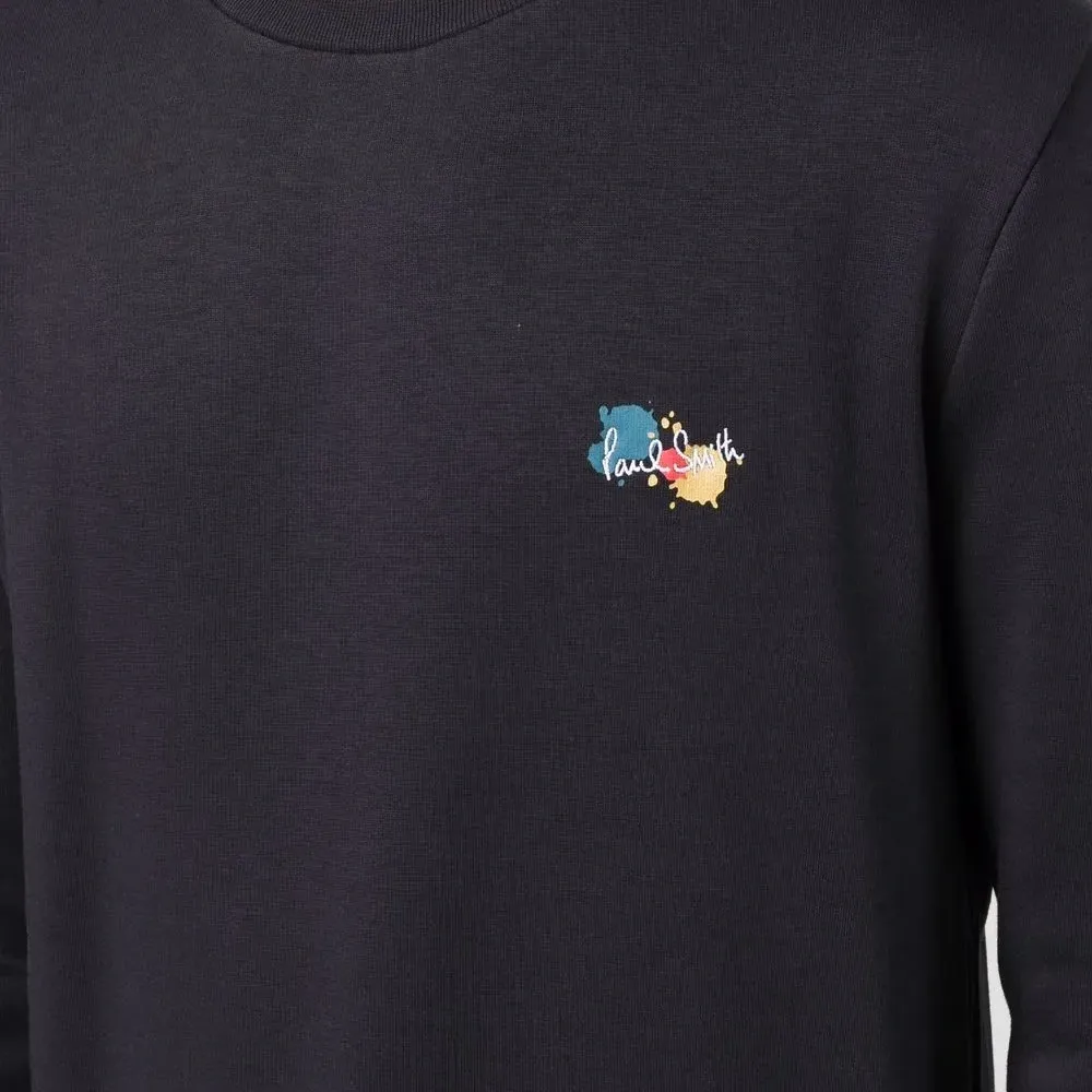 толстовка с круглым вырезом и логотипом