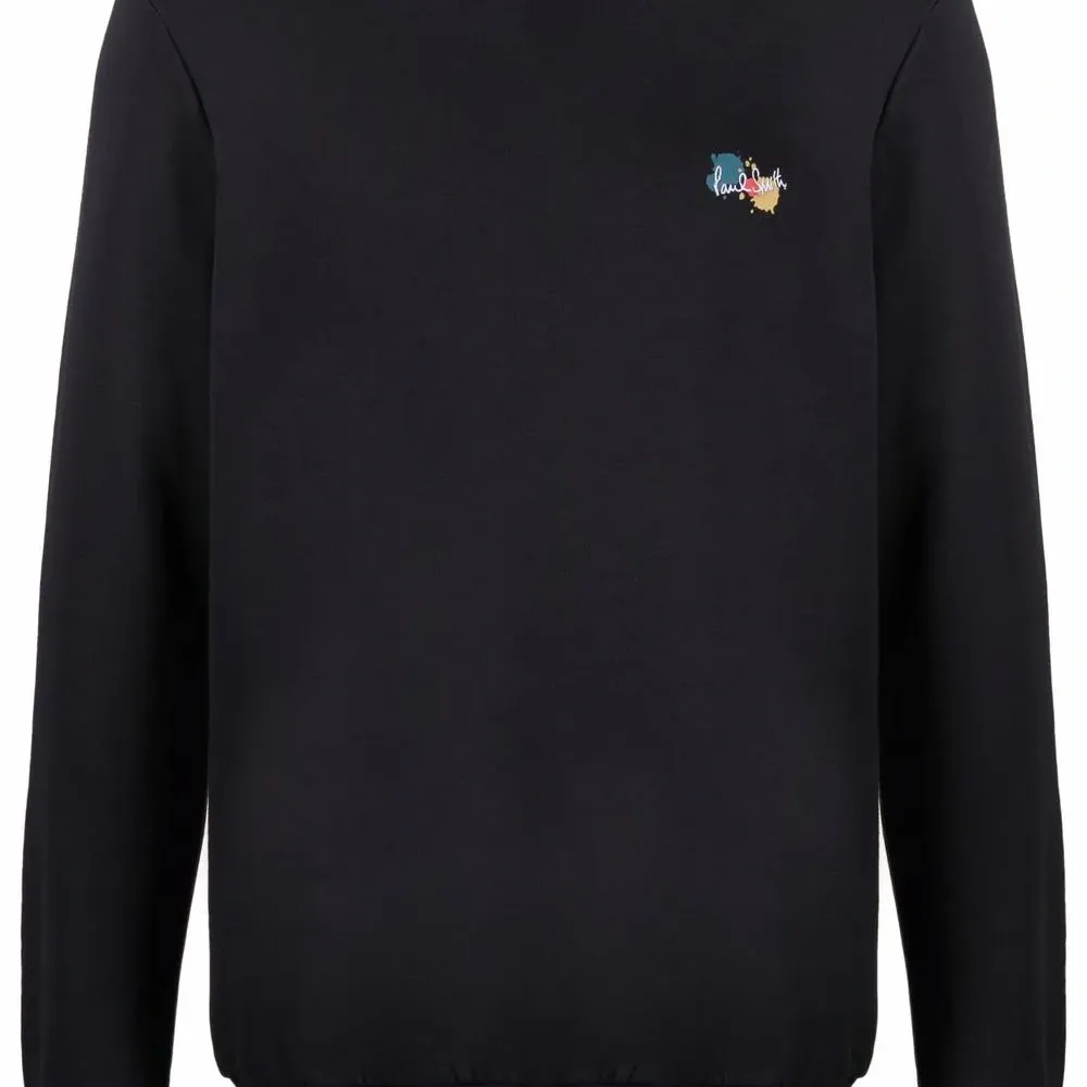 толстовка с круглым вырезом и логотипом