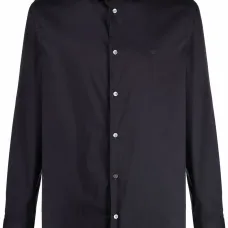 Рубашка с длинными рукавами и нашивкой-логотипом