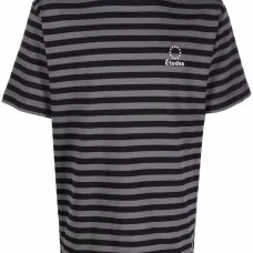 полосатая футболка с вышитым логотипом