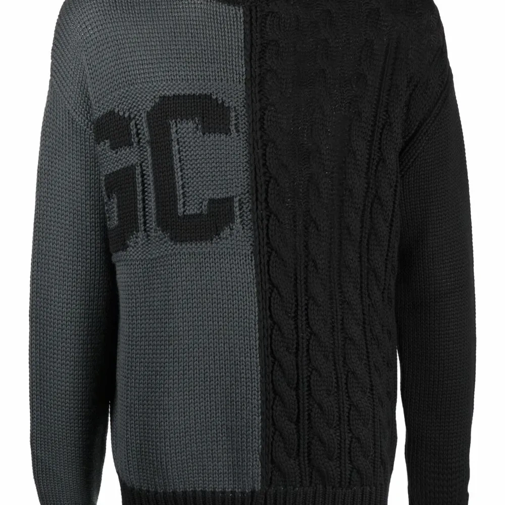 джемпер фактурной вязки с логотипом