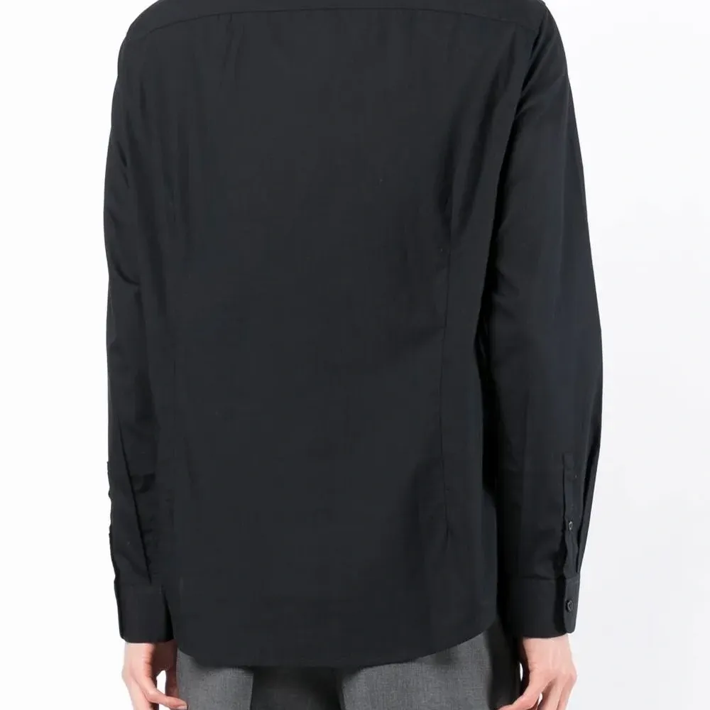 Рубашка с длинными рукавами и вышитым логотипом