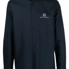 Рубашка с длинными рукавами и вышитым логотипом