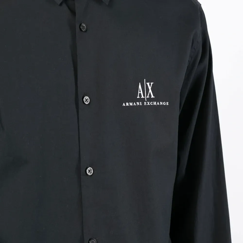 Рубашка с длинными рукавами и вышитым логотипом