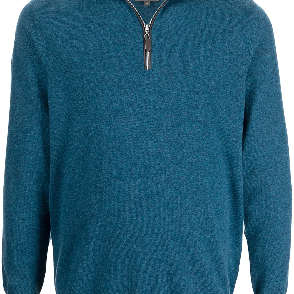 Джемпер из органического кашемира с воротником на молнии