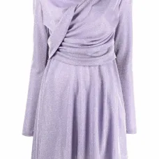 Платье с длинными рукавами и сборками