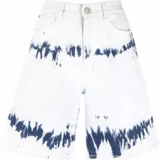 Джинсовые шорты с принтом тай-дай Джинсовые шорты с принтом тай-дай