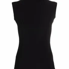 Топ с высоким воротником без рукавов