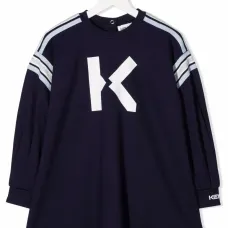 платье с круглым вырезом и логотипом