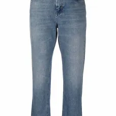 Укороченные джинсы с завышенной талией Укороченные джинсы с завышенной талией