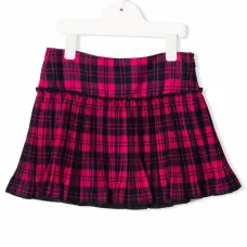 плиссированная мини-юбка в клетку тартан
