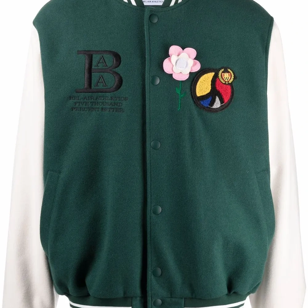 бомбер с вышитым логотипом