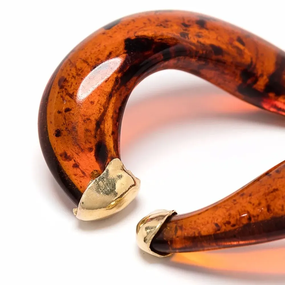 Позолоченная серьга-кафф Magma Link Large