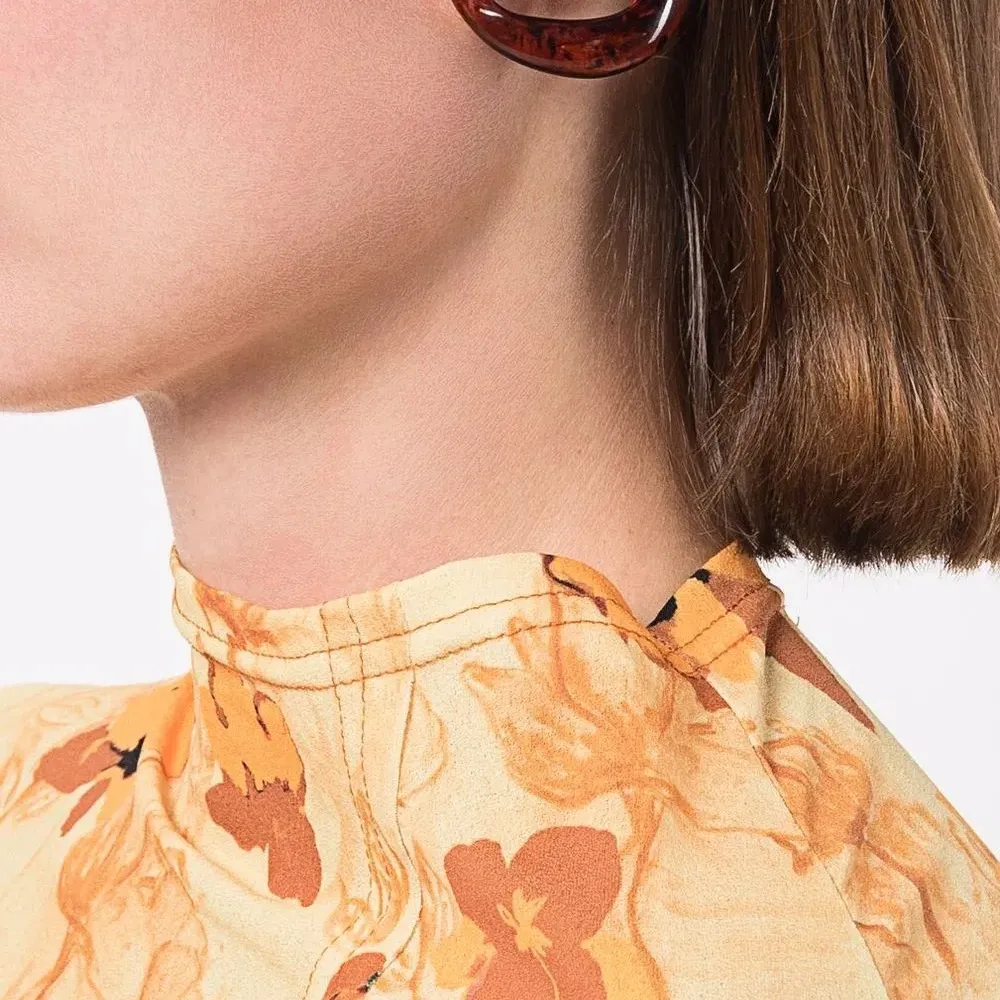 Позолоченная серьга-кафф Magma Link Large